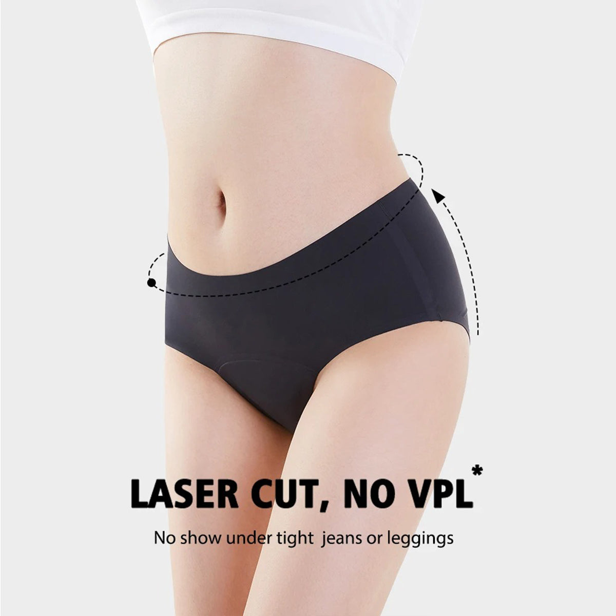 Ultra Thin Seamless Leak-Proof Period Panties/Hipsters for Light/Medium Flow