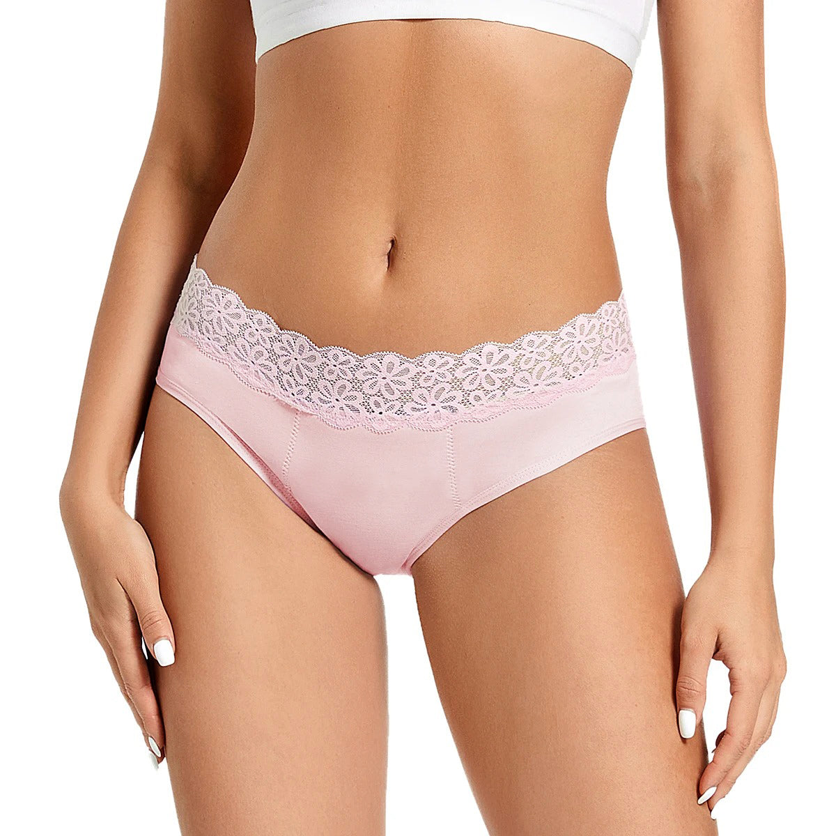 Floral Lace Leak-Proof Period Panties/Bikinis Medium Flow