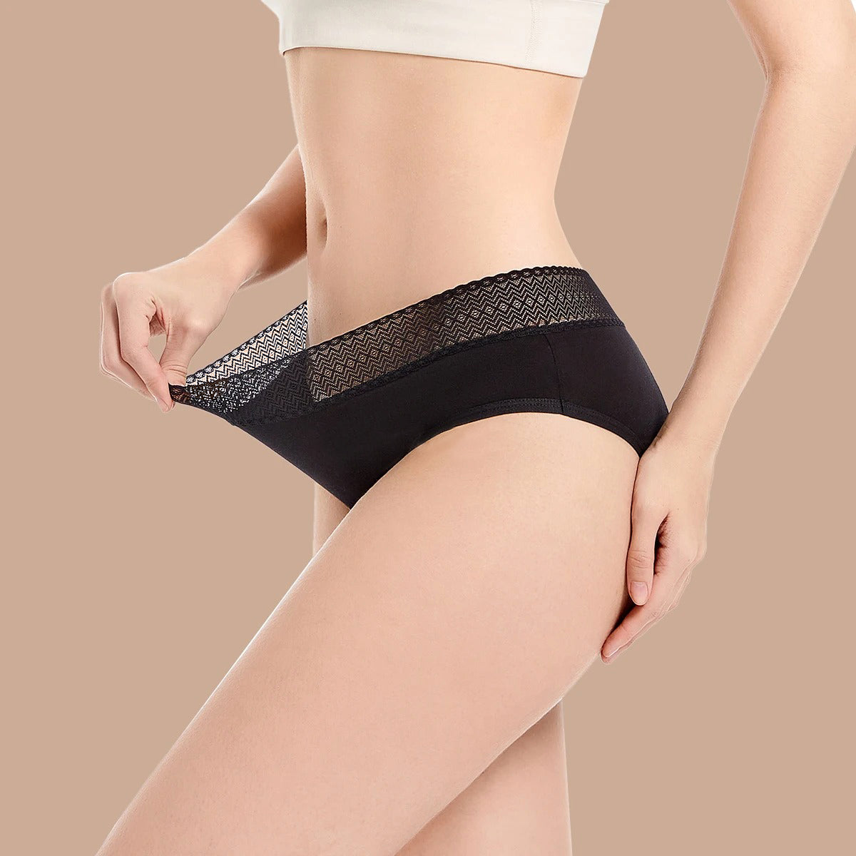 Absorbent Low Waist Period Panties/Hipsters for Heavy Flow